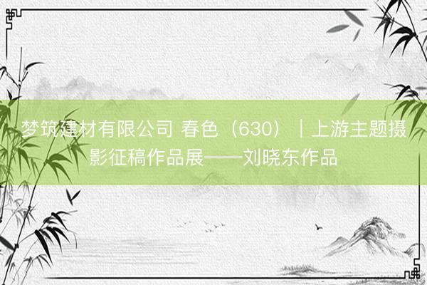 梦筑建材有限公司 春色（630）｜上游主题摄影征稿作品展——刘晓东作品