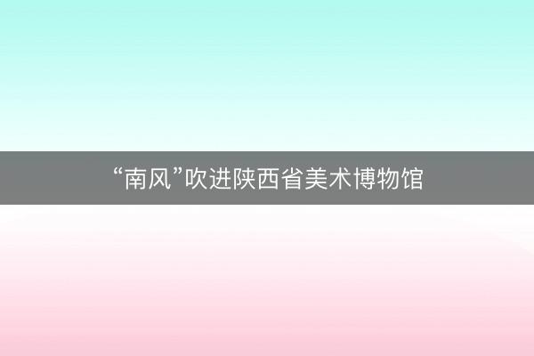 “南风”吹进陕西省美术博物馆
