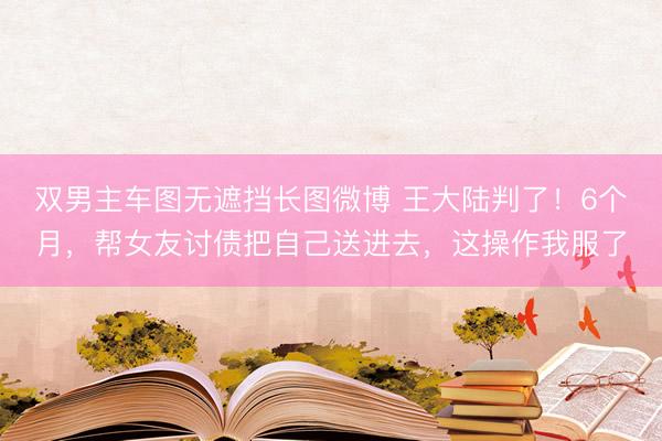 双男主车图无遮挡长图微博 王大陆判了！6个月，帮女友讨债把自己送进去，这操作我服了