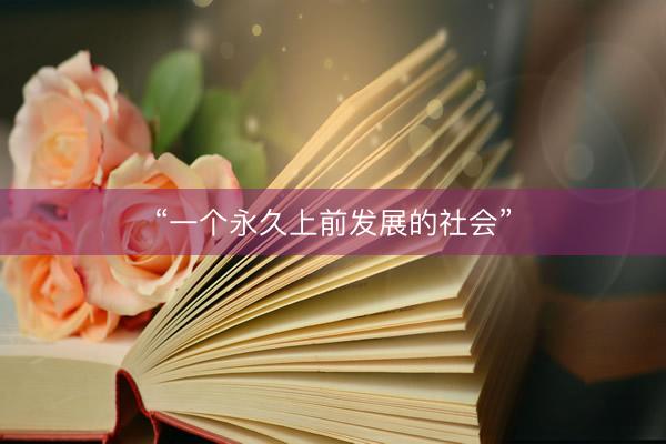 “一个永久上前发展的社会”