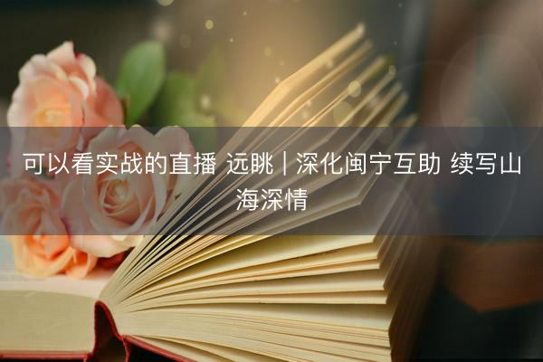 可以看实战的直播 远眺 | 深化闽宁互助 续写山海深情
