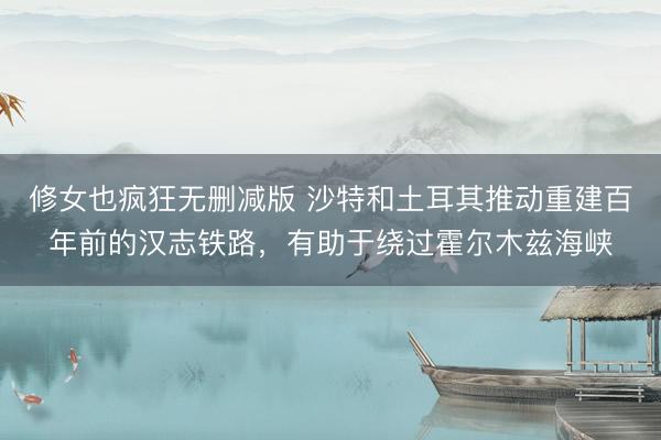修女也疯狂无删减版 沙特和土耳其推动重建百年前的汉志铁路，有助于绕过霍尔木兹海峡